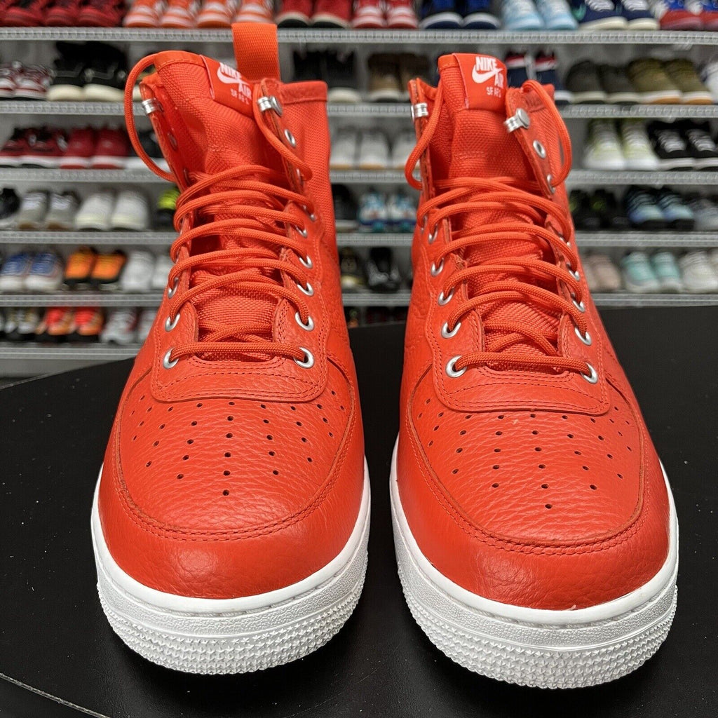 Nike SF Air Force 1 Mid Team Orange Basketball Shoes 917753-800 Men's Size 13 - Hype Stew Sneakers Detroit