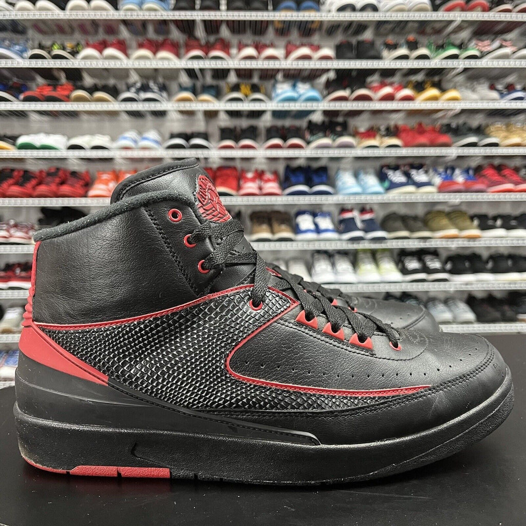 Nike Air Jordan 2 Retro Alternate 87 Black Varsity Red 834274-001 Men's Size 13 - Hype Stew Sneakers Detroit
