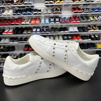 Valentino Garavani Rockstud Sneakers in White Leather Men's Size EU 44 US 11 - Hype Stew Sneakers Detroit