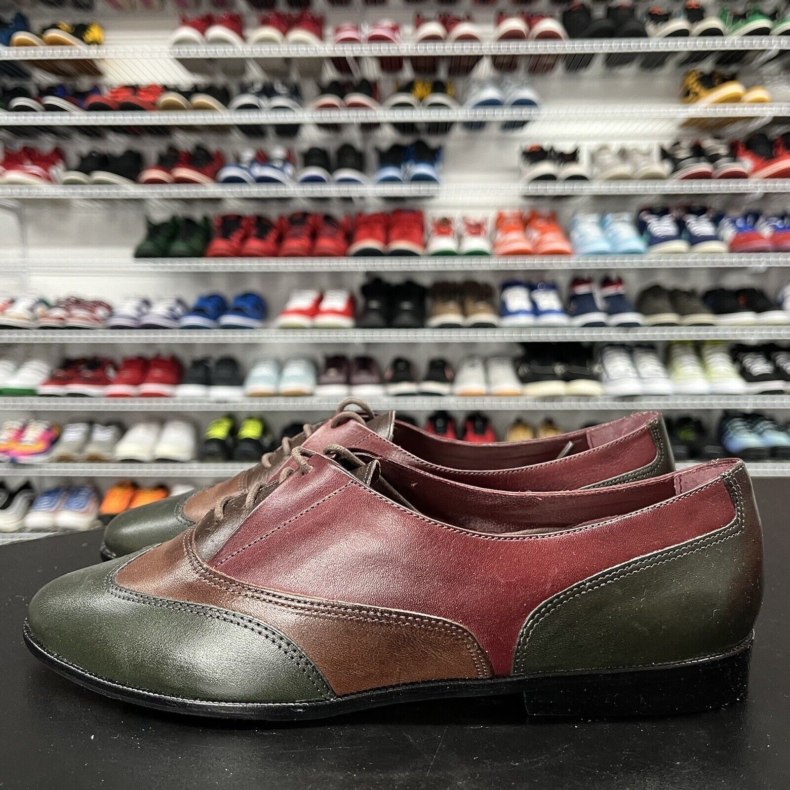 Vintage Nicole Burgundy Multi Color Dress Shoe Size 7.5 M Vintage Nicole Burgundy Multi Color Dress Shoe Size 7.5 M