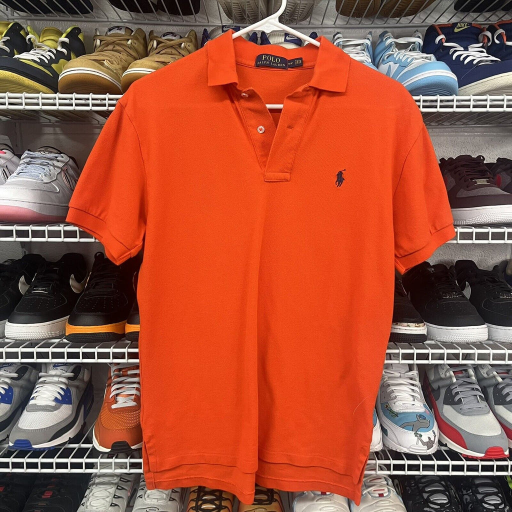 Vintage Polo  Ralph Lauren Polo Shirt Adult S Orange Pony Short Sleeve 90s Men's - Hype Stew Sneakers Detroit