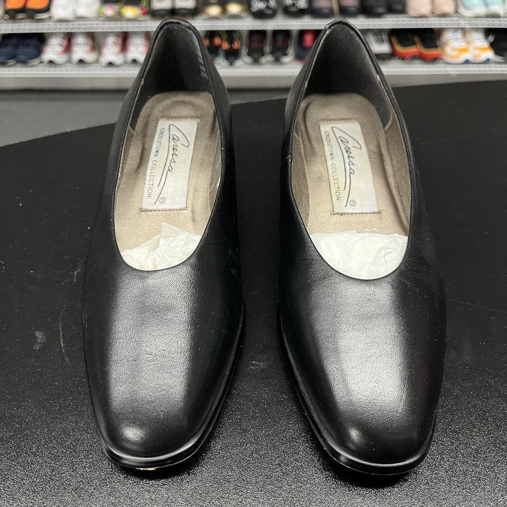 Vintage Caressa Crosstown Collection Black Heels Women's Shoes Size 7M - Hype Stew Sneakers Detroit