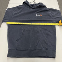 5.11 Tactical Hoodie Navy/Grey Long Sleeve Cotton Pockets Drawstring Men's Size L