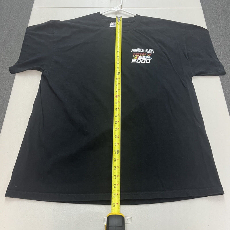 Vtg 2000s Y2K NASCAR 2000 Thunder Alley Tracks Black Shirt Adult XL - Hype Stew Sneakers Detroit