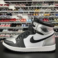 Nike Air Jordan 1 High OG Silver Toe Black Mtlc Silver CD0461-001 Womens Size 12