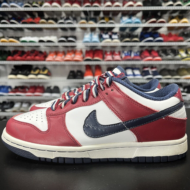 Retro Nike Women's Dunk Low USA 309324-144 White/Mid Navy-Deep Red US Size 6.5 - Hype Stew Sneakers Detroit