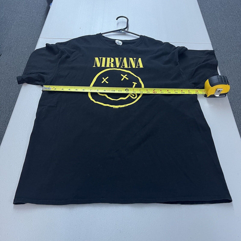 Nirvana Black Shirt Yellow Smiley Face 2016 Adult Size XL - Hype Stew Sneakers Detroit