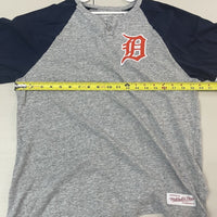 Vtg 90s Mitchell & Ness Men's Large Henley T Shirt Detroit Tigers Adult - Hype Stew Sneakers Detroit
