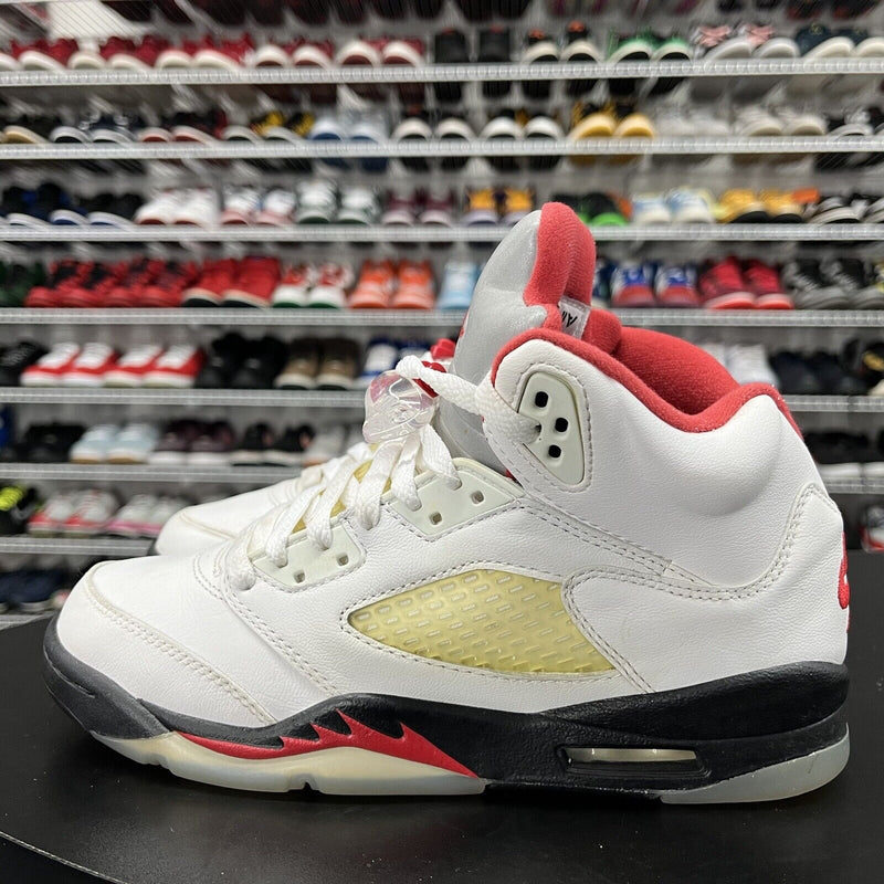 Nike Air Jordan 5 Retro GS Fire Red Silver Tongue 440888-102 Youth Size 6.5Y