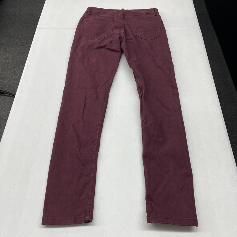 Denim Gold Men's Burgundy Skinny Leg Stretch Jeans Size 28x30 - Hype Stew Sneakers Detroit