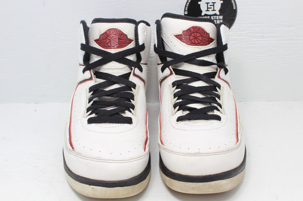 Nike Air Jordan 2 OG White Varsity Red Black?ÿ(GS) (2004) Size 6.5 - Hype Stew Sneakers Detroit