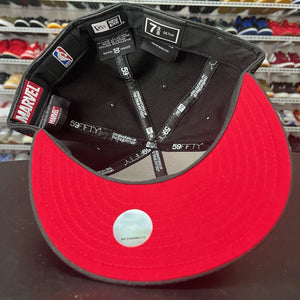 VTG 2000s Y2K New Era X Marvel Chicago Bulls Wolverine Fitted Hat Red Size 7 3/8 - Hype Stew Sneakers Detroit