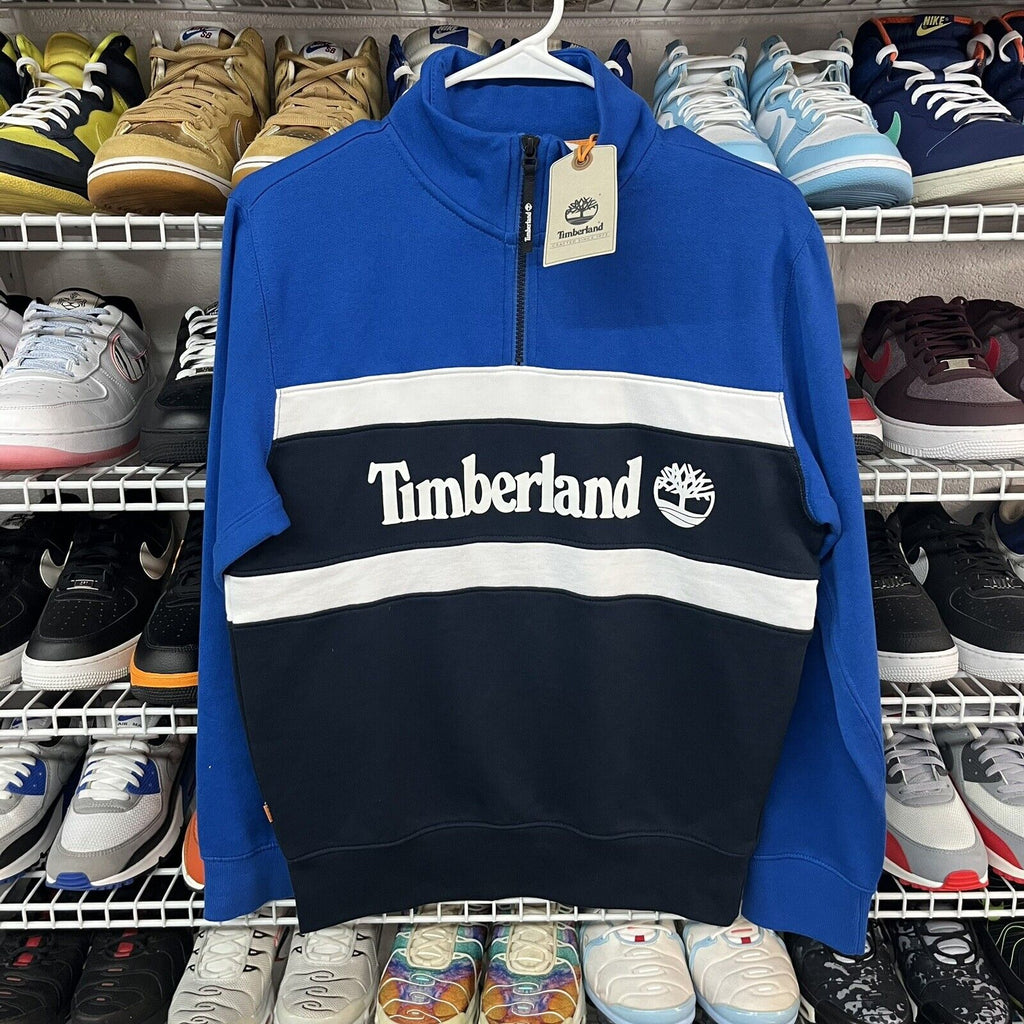 Timberland Pro Men's Quarter Zip Inductor Pullover Size XS Grey Royal Blue - Hype Stew Sneakers Detroit