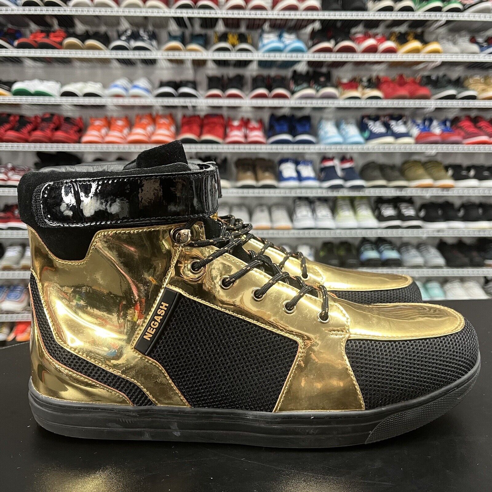 black gold high tops