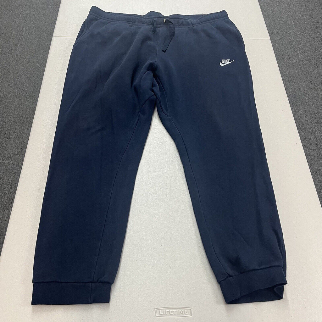 Vintage 2000s Men's Nike Fleece Pants Size 2XL Sweatpants Navy - Hype Stew Sneakers Detroit