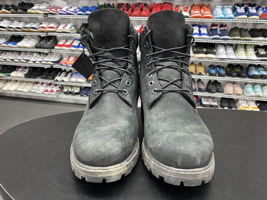 Timberland Men's 6 Inch Premium Waterproof Boots Black Nubuck Size 11.5 - Hype Stew Sneakers Detroit