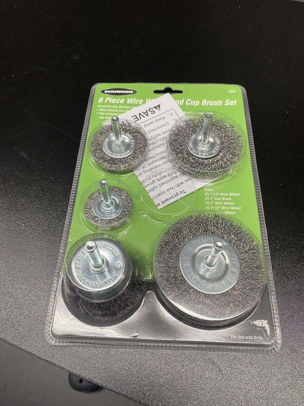 6pc Wire Wheels & Cup Brush Set -1/4" Shank- Item #1341 - Hype Stew Sneakers Detroit
