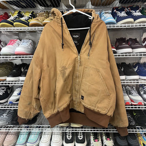 Walls Jacket And Work Overalls Set Men 2XL Brown Workwear Hooded Full Zip - Hype Stew Sneakers Detroit