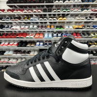 Adidas Originals Top Ten HI Leather Shoes Black White B34429 Men's Size 10