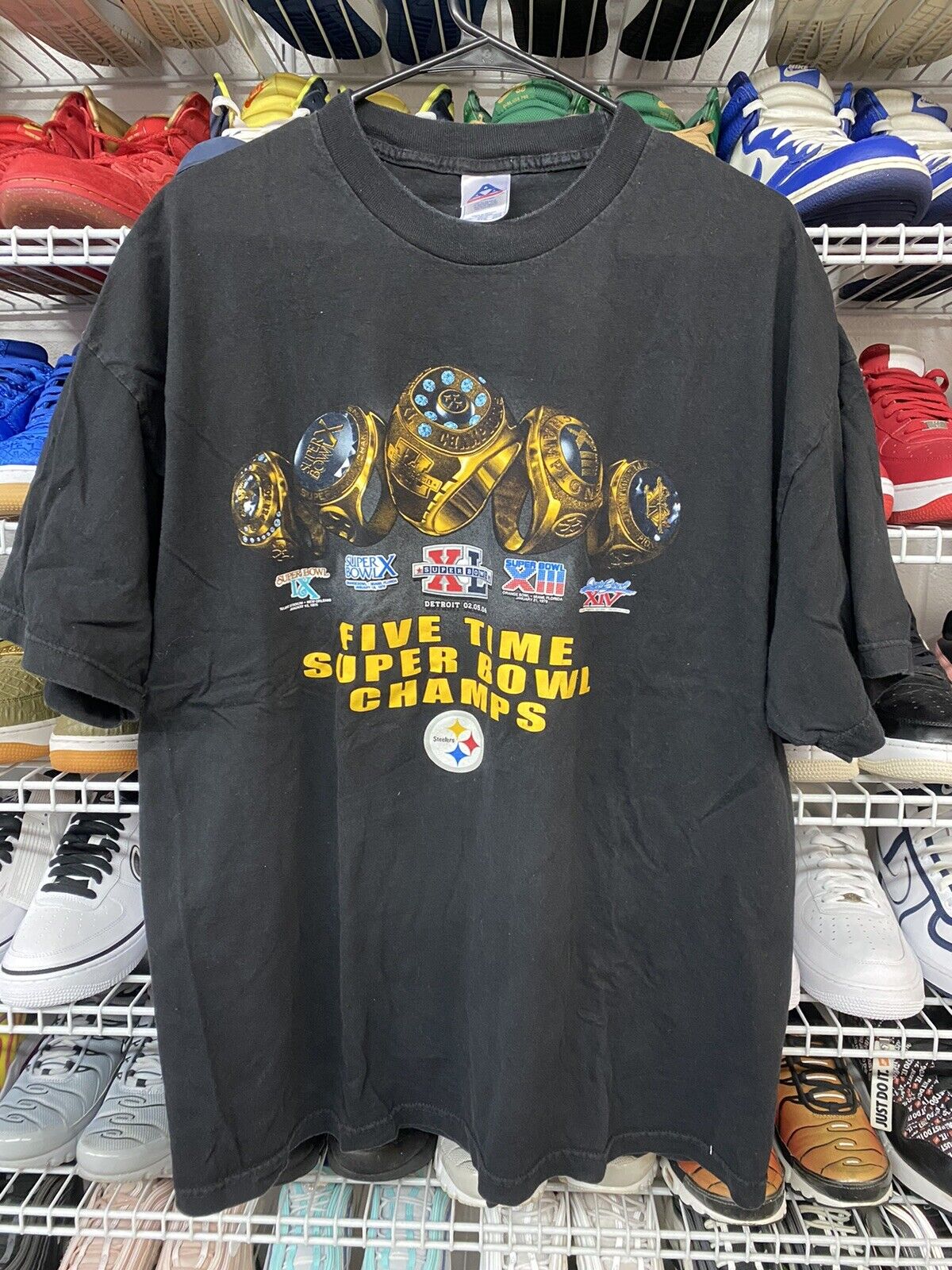 Vintage 2006 Super Bowl Pittsburgh Steelers Champions T Shirt Ring