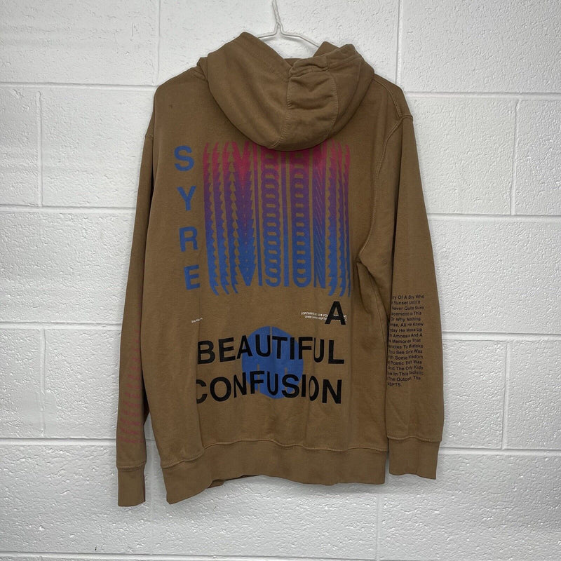 MSFTS REP Jaden Smith SYRE Beautiful Confusion Brown Tour Hoodie Mens Size M