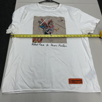 Heron Preston White Robert Nava Edition Tshirt Designer Graphic Tee Size 2XL - Hype Stew Sneakers Detroit