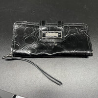 Kenneth Cole Reaction Elongated Flap Clutch Wristlet Wallet Black - Hype Stew Sneakers Detroit