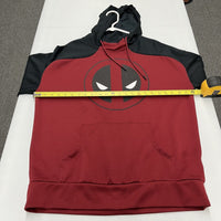 Deadpool Marvel Comics Black Red Hoodie Sweatshirt Men's Size Large