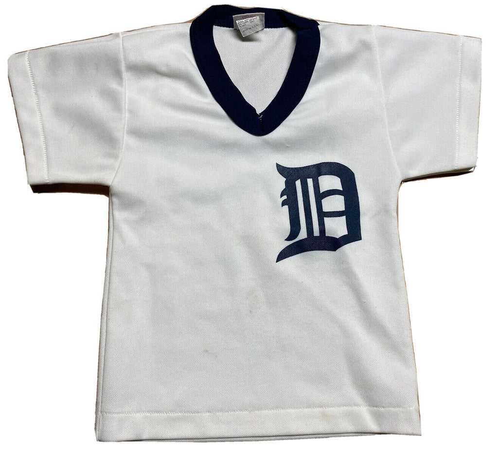 VTG 70s Detroit Tigers Sand Pro Knit Pullover Baseball Jersey Youth Size 6-7 MLB - Hype Stew Sneakers Detroit