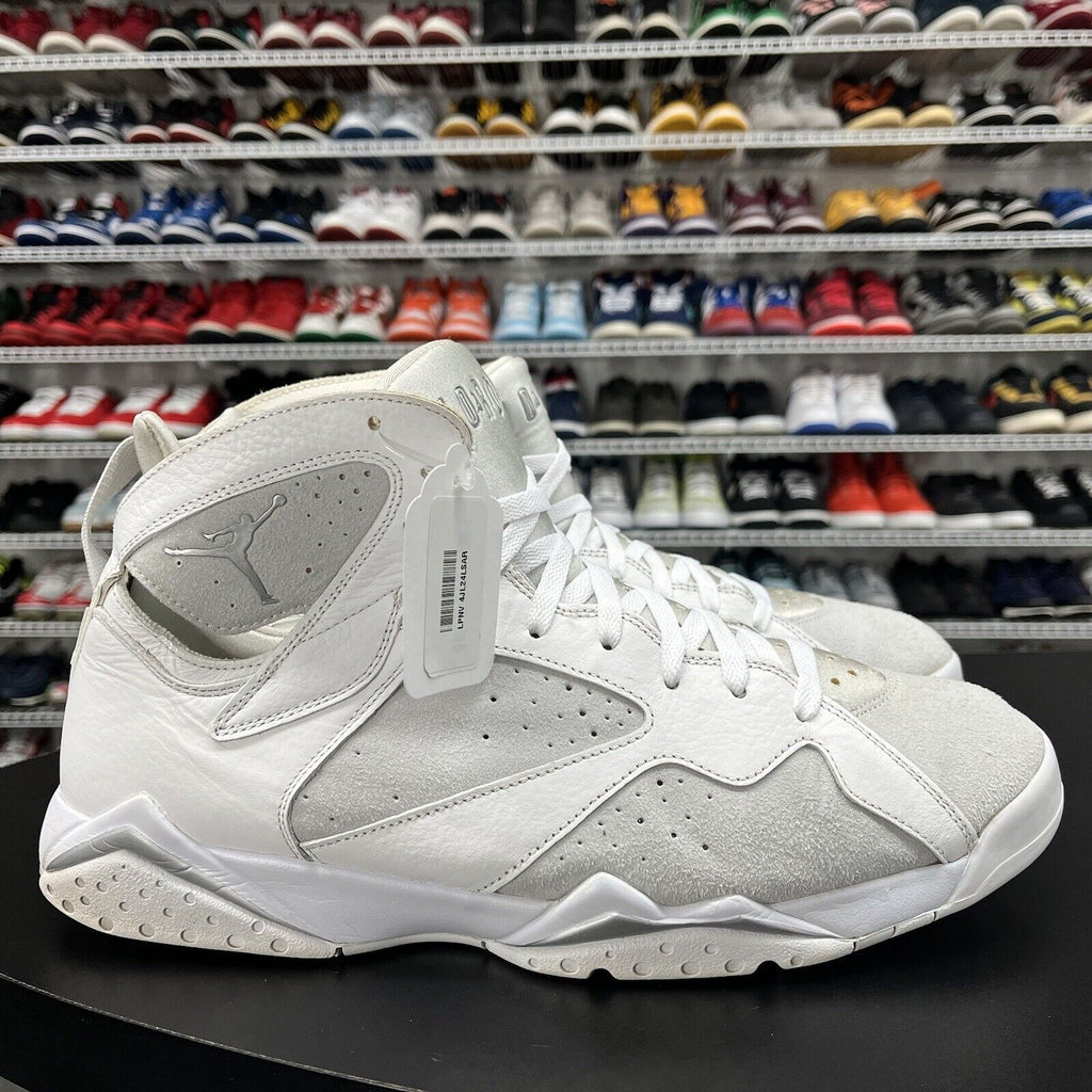 Nike Air Jordan 7 Retro Pure Money Pure Platinum White 304775-120 Men's Size 15 - Hype Stew Sneakers Detroit