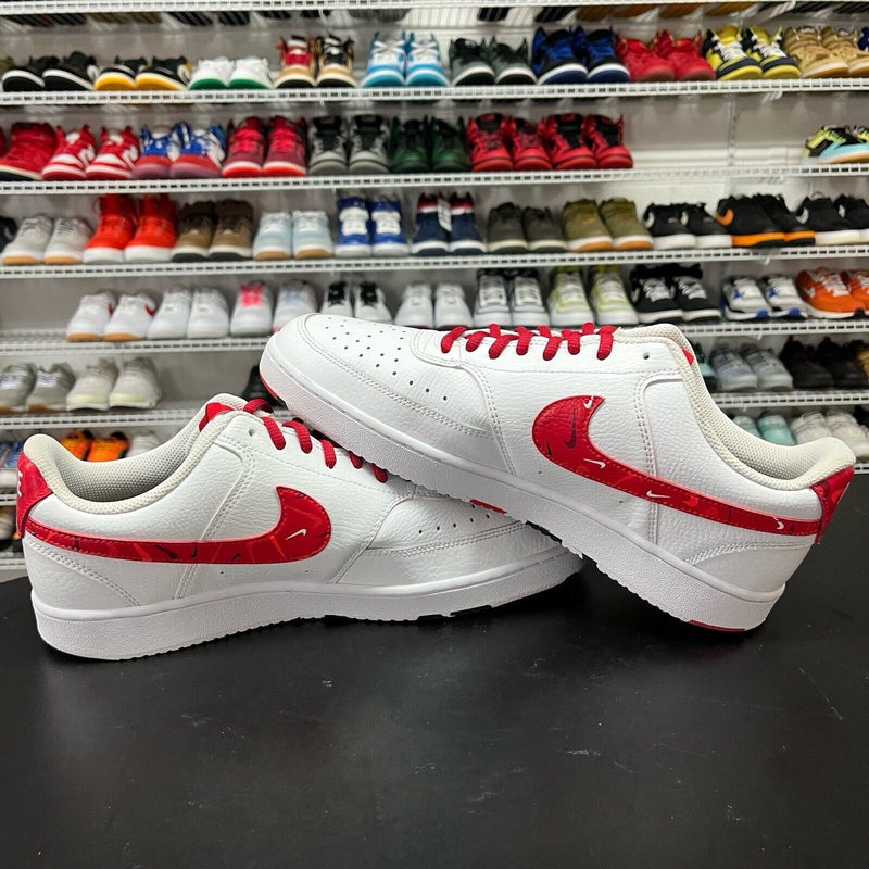 Nike Court Vision Lo Sneakers Men's Size 11 White/Red DM7588-100 Athletic Shoes - Hype Stew Sneakers Detroit