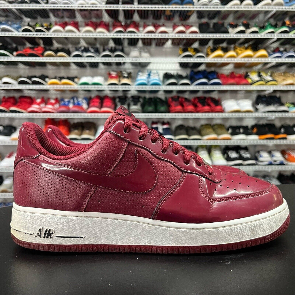 Nike Air Force 1 Crimson Red Patent Leather Sneakers 315122-601 Men's Size 10 - Hype Stew Sneakers Detroit