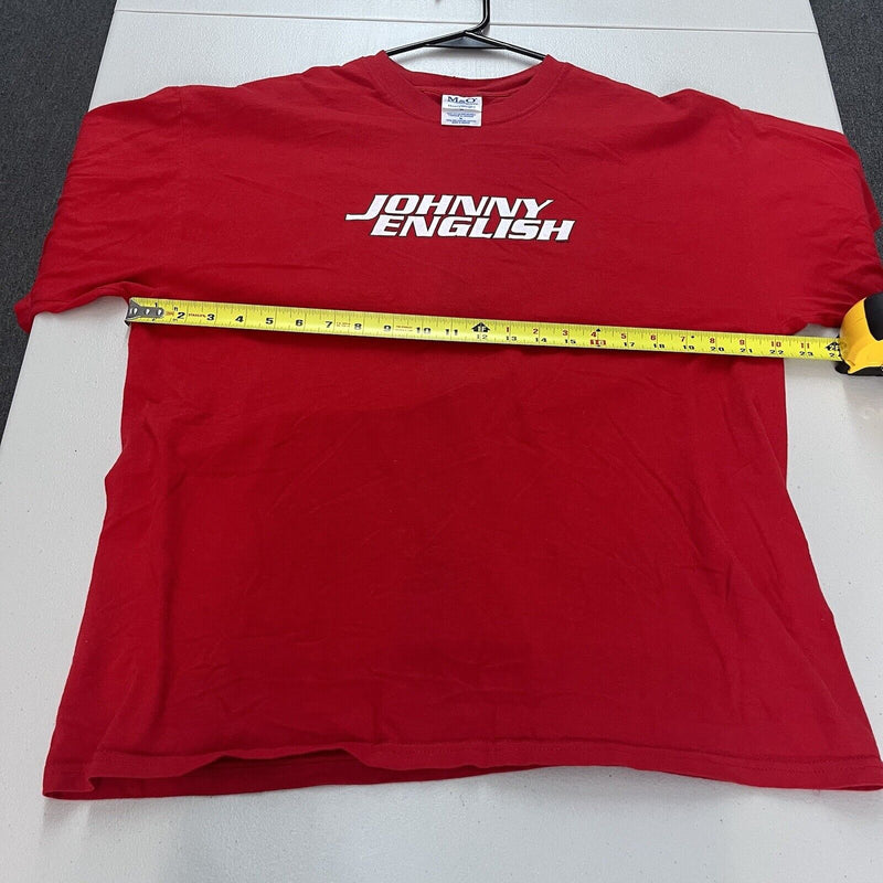 Vtg 2000s Johnny English Movie Promo TShirt Red XL - Hype Stew Sneakers Detroit