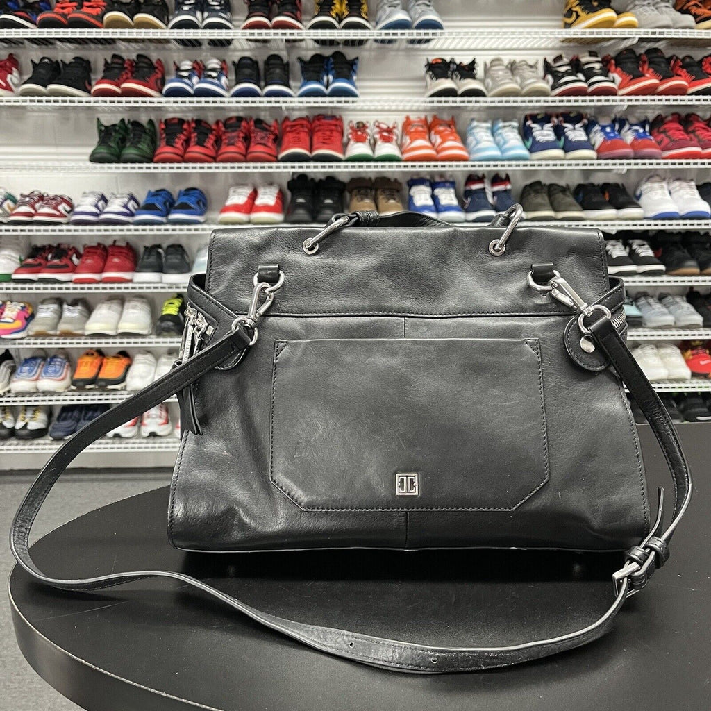 Ivanka Trump Black Leather Purse Floral Design Hand/Shoulder Bag - Hype Stew Sneakers Detroit