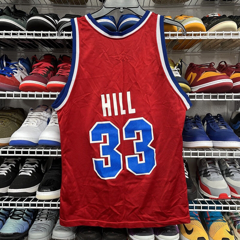 Vintage 90s Grant Hill Detroit Pistons #33 NBA Champion Jersey Size 40 - Hype Stew Sneakers Detroit