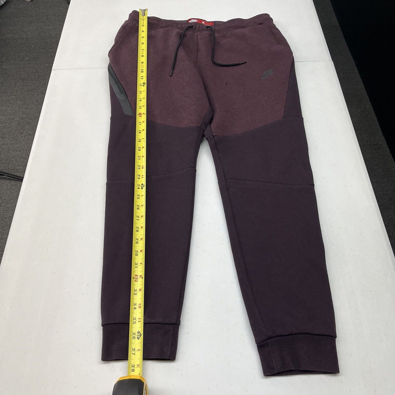 Nike Tech Fleece Slim Fit Port Wine Mens Sportswear Jogger Maroon Mens Size L