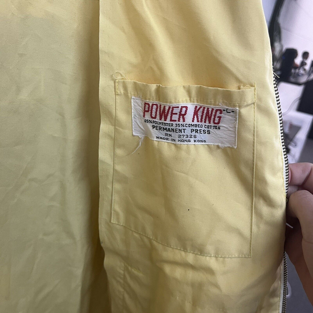 Vintage 80s Power King Women's Yellow Jacket/Windbreaker Sz L - Hype Stew Sneakers Detroit