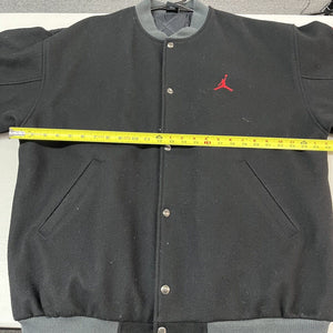 Vtg 2000s Y2K Jordan Respect 23 Jacket Men's L Full Button Up Black Red - Hype Stew Sneakers Detroit