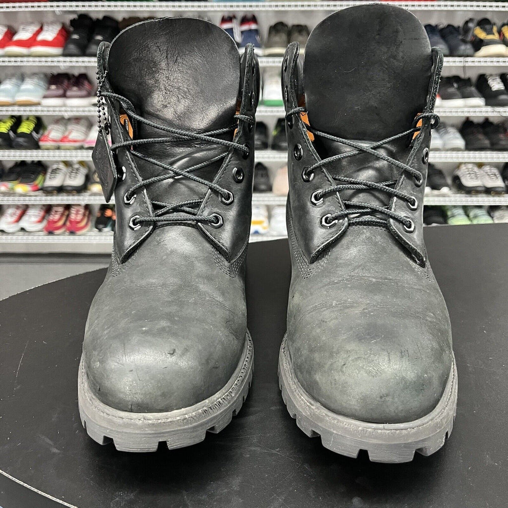 Timberland Men's 6 Inch Premium Waterproof Boots Black Nubuck Men's Size 11