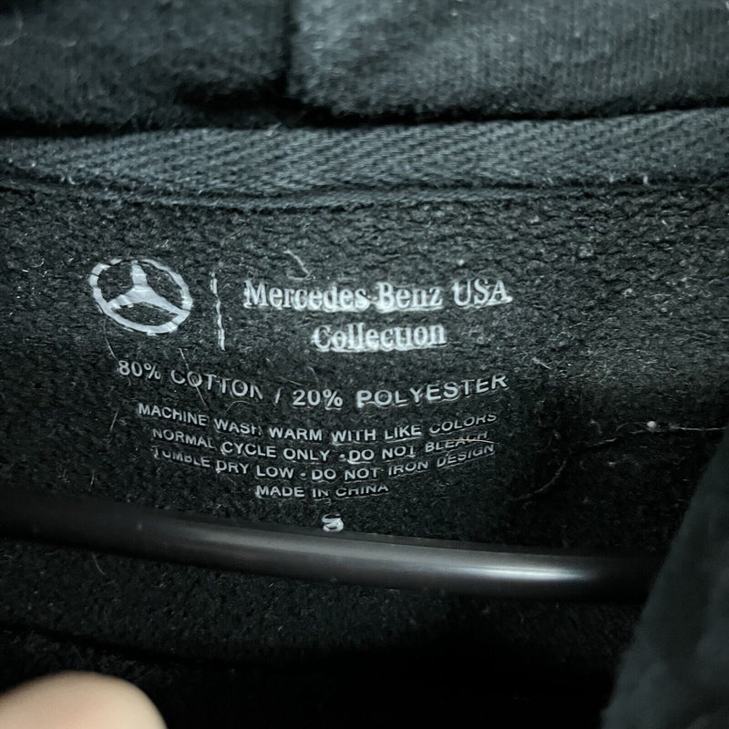 Mercedes-Benz USA Collection Sweatshirt Hoodie Drawstring Logo Black Mens Small