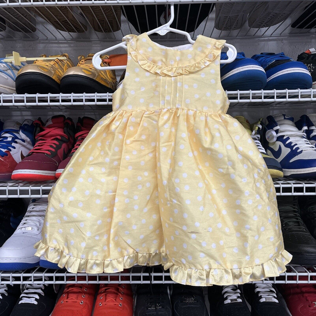 Cherokee Baby Girls Yellow Polka Dots Sun Dress Size 18 Months