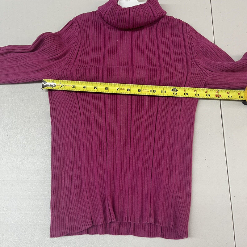 Liz Claiborne Petite Collection Sz M Pink Turtleneck Sweater Vintage - Hype Stew Sneakers Detroit
