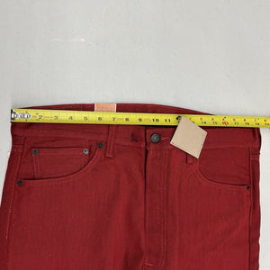 VTG 90s Levis 501 Men's Original Straight Leg Jeans Red Size 38x32 NWT