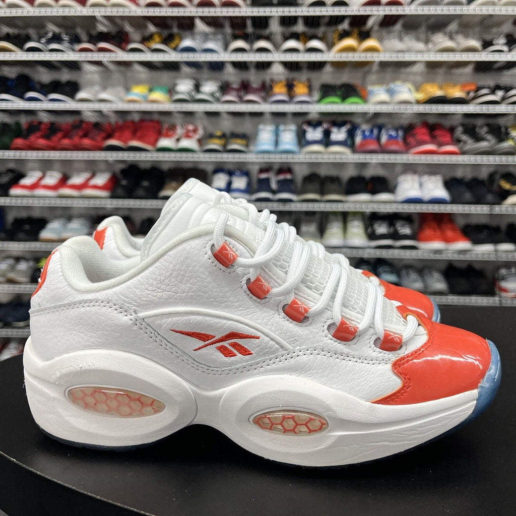 Reebok Question Low Patent Leather Toe Orange GS FY2344 Youth Size 7
