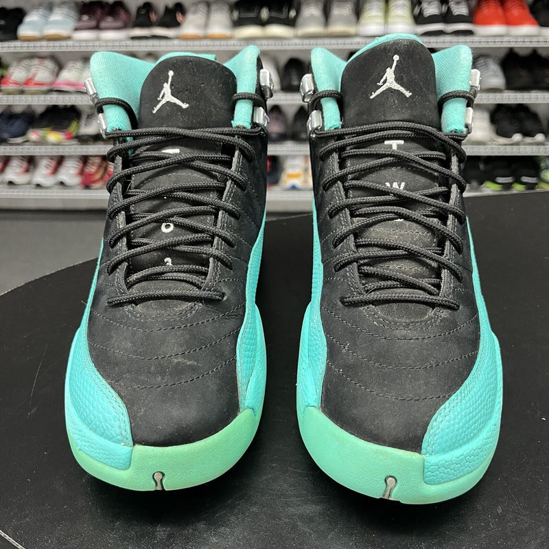 Nike Air Jordan 12 Shoes Retro Hyper Jade Black Sneakers 510815-017 Boys Size 7.5Y