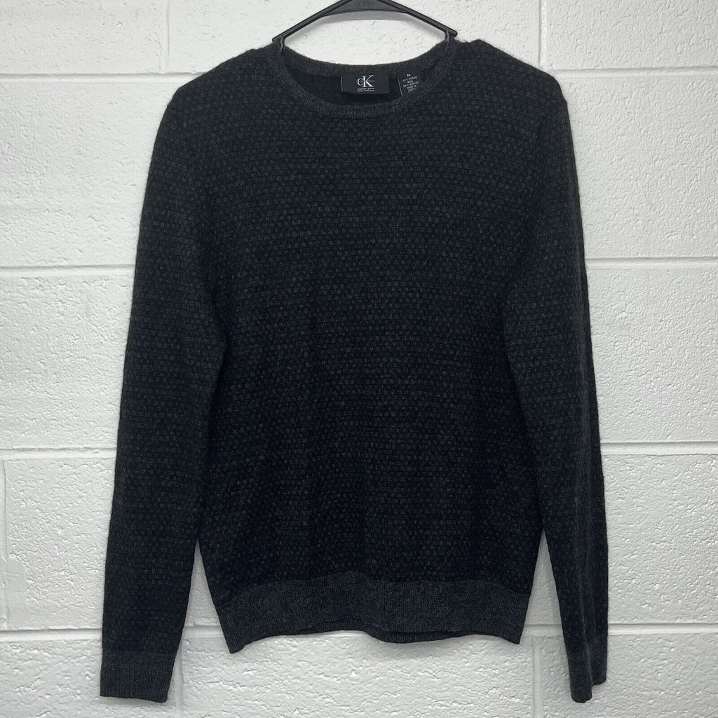 Vintage Y2K Calvin Klein Black Sweater Italian Yarn Round Neck Men's Size M