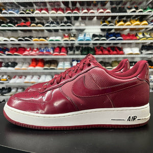Nike Air Force 1 Crimson Red Patent Leather Sneakers 315122-601 Men's Size 10 - Hype Stew Sneakers Detroit