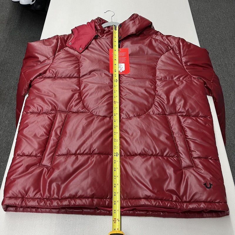 True Religion Men's Quilted Puffer Jacket Ruby Red 103122 Size XXXL NWT - Hype Stew Sneakers Detroit