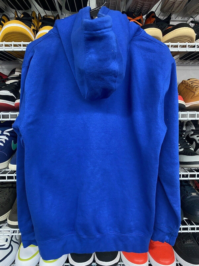 Nike Sportswear Men's Just Do It Fleece Pullover Hoodie Blue Size Small - Hype Stew Sneakers Detroit