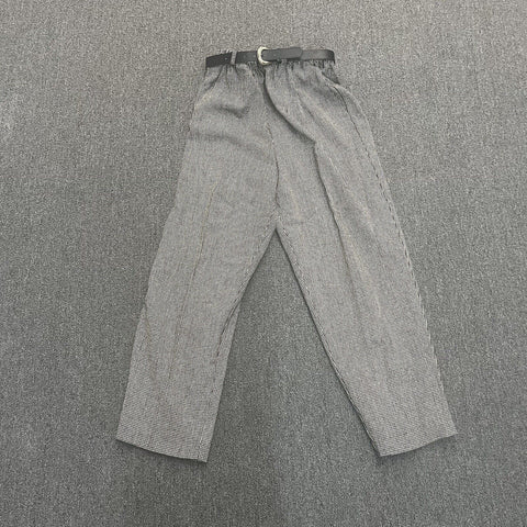 VTG 70s Alfred Dunner Women's Elastic Waist Gray Plaid Pants & Belt Size 18